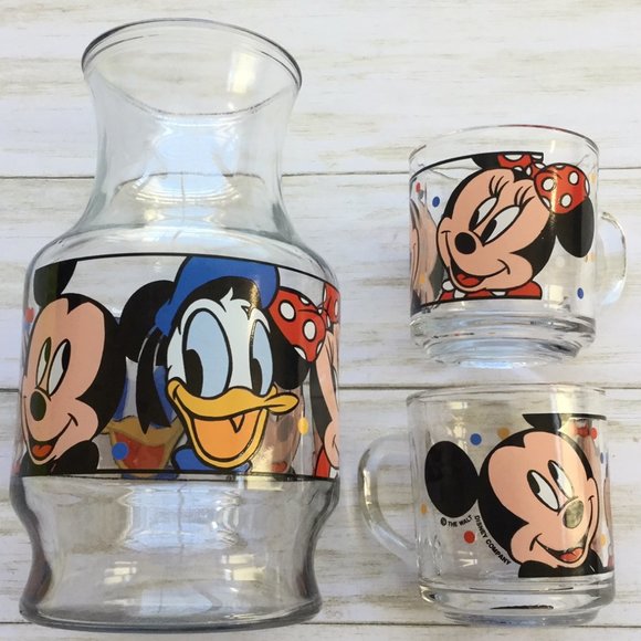 Anchor Hocking Disney Other - Disney Anchor Hocking Carafe Mickey Minnie Juice